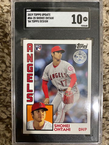 ERROR 2019 Topps Update Shohei Ohtani  RC Rookie 84-25  Pop 5  SGC 10 GEM Mint