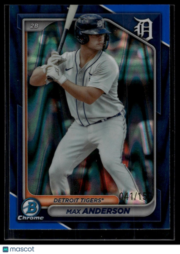 2024 Bowman Max Anderson #BCP-128 Chrome Prospects Blue RayWave Refractors SN
