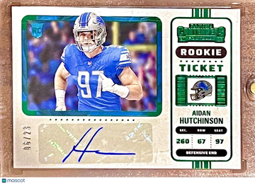 /23 RC Aidan Hutchinson 2022 Contenders Auto Rookie Ticket Preview SSP Variation