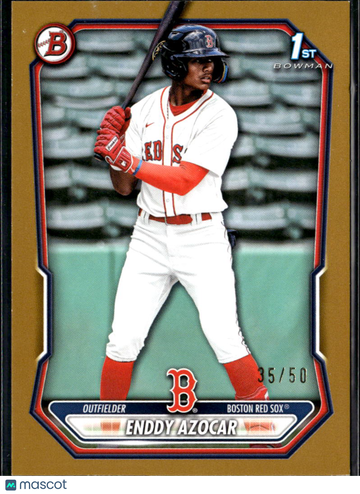 Enddy Azocar 2025 Bowman 1st Bowman Gold /50 Boston Red Sox