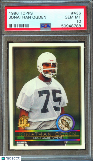 1996 Topps Jonathan Ogden #436 PSA 10