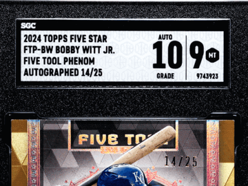 2024 Topps Five Star Bobby Witt JR. #FTP-BW Tool Phenom Autograph SGC 9 Auto 10