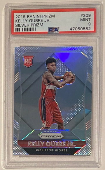 2015-16 Prizm Kelly Oubre Jr Silver Prizm RC SP MINT PSA 9