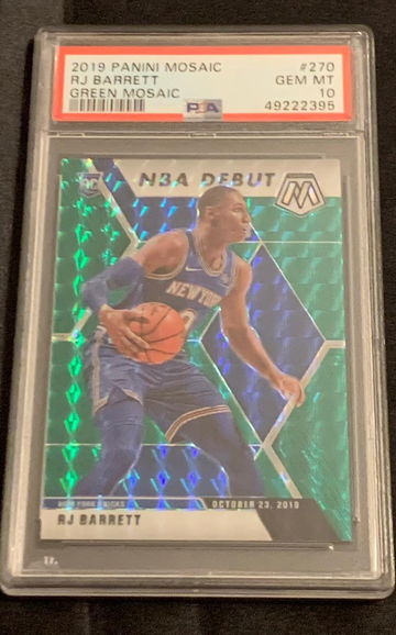 2019 Mosaic RJ Barrett Debut Green PSA 10