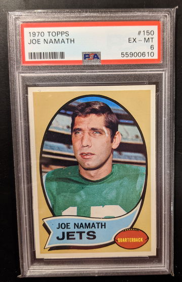 1970 Topps Joe Namath PSA 6 Centered