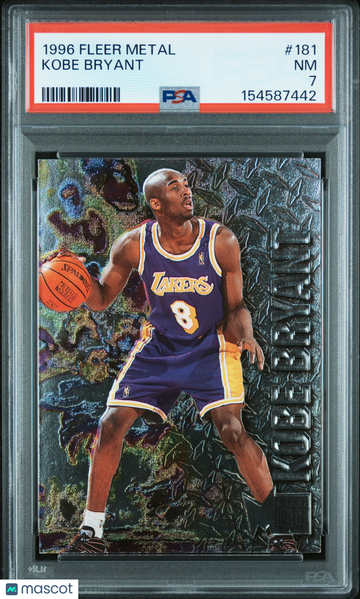 1996 Fleer Metal Kobe Bryant #181 RC PSA 7