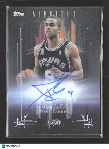 2025 Topps Midnight Dark Marks Tony Parker #DM-TP Auto