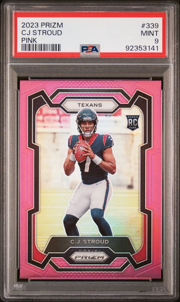 2023 Panini Prizm Pink Prizm CJ Stroud #339 PSA 9