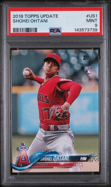 2018 Topps Update Pitching In Red Jersey Shohei Ohtani #US1 PSA 9