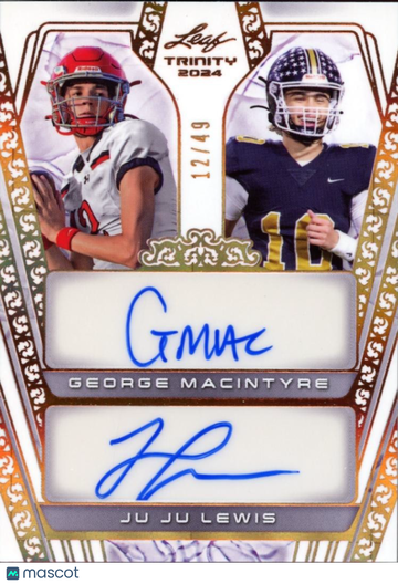 2024 Leaf Trinity Juju Lewis George Macintyre Leaf