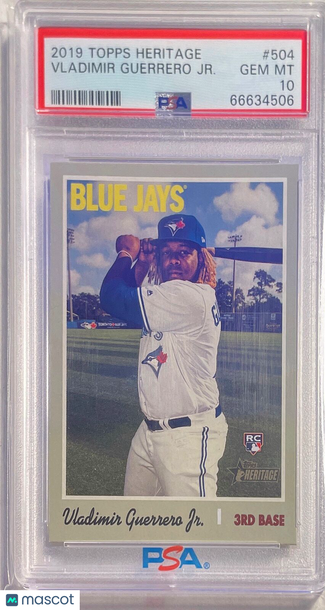 2019 Topps Heritage Vladimir Guerrero JR. #504 PSA 10