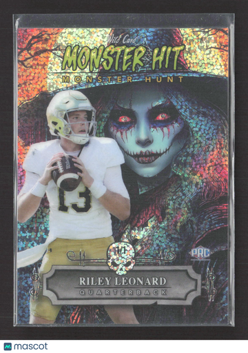 2024 Wild Card Monster Hit Monster Hunt Riley Leonard #MHW-RL Holo Prism 1/1