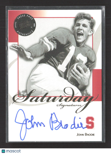 2008 Press Pass Legends Saturday Signatures John Brodie #SS-JB