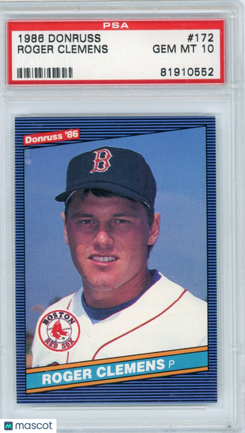 1986 Donruss Roger Clemens #172 PSA 10