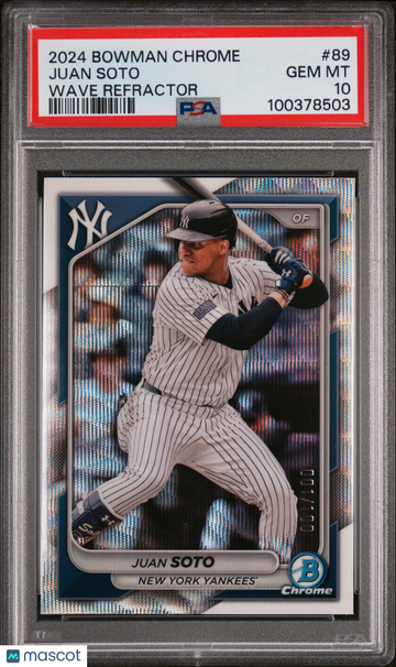 2024 Bowman Chrome Juan Soto #89 Wave Refractor /100 PSA 10