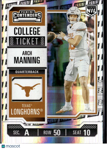 Arch Manning 2025 Panini Contenders College Ticket Texas Longhorns
