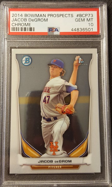 2014 Bowman Chrome Jacob DeGrom Rookie PSA 10 New York Mets