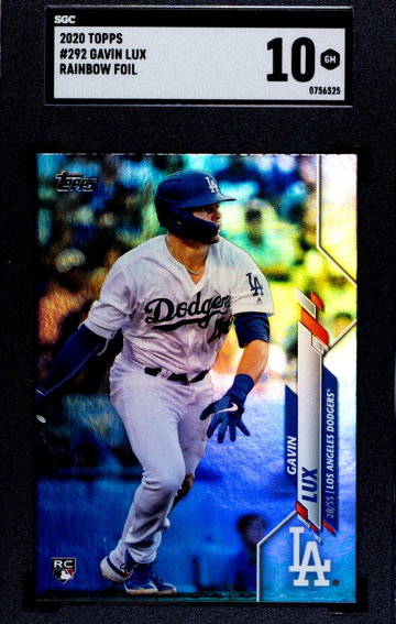 2020 Topps Series 1 Gavin Lux RC Rainbow🌈Foil SGC 10 GEM MINT 