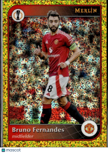 Bruno Fernandes 1997 Topps Merlin Heritage Gold Speckle Manchester United