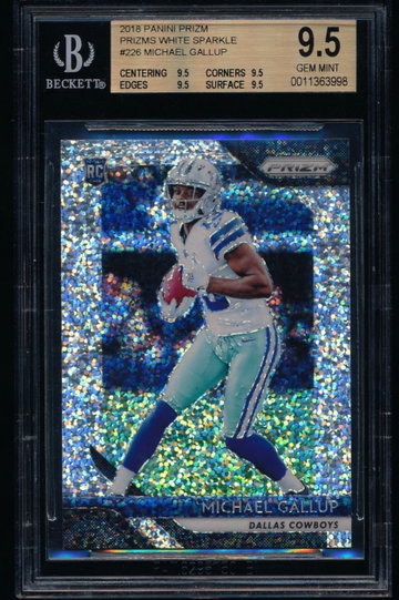 Michael Gallup 2018 Prizm White Sparkle RC SSP
