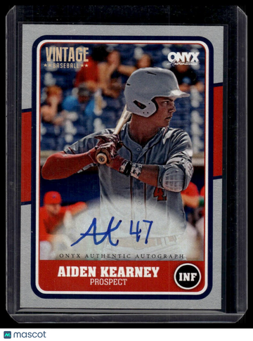 2025 Onyx Vintage Aiden Kearney #VAAIKE Autographs Enscribed AU SN