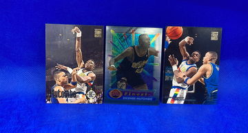 3 Lot Dikembe Mutombo Topps Finest Topps Stadium Club 1993 and 1994 HOF