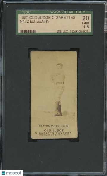 1887-90 Goodwin Old Judge Ed Beatin SGC 2