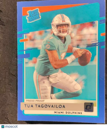 2020 Donruss - Press Proof Blue Tua Tagovailoa #302