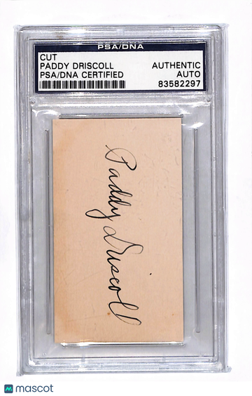 1920 Paddy Driscoll Cut Signature Paddy Driscoll