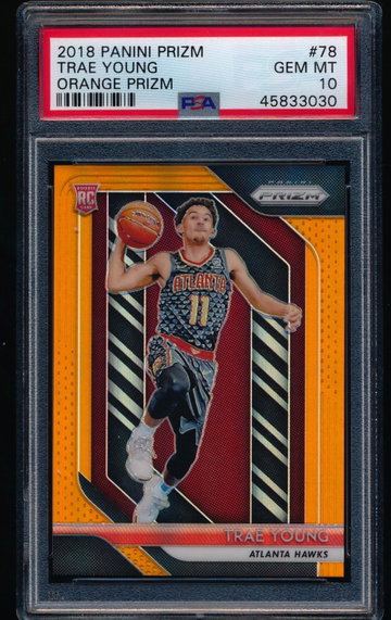 Trae Young 2018 Prizm Orange RC /49 PSA 10