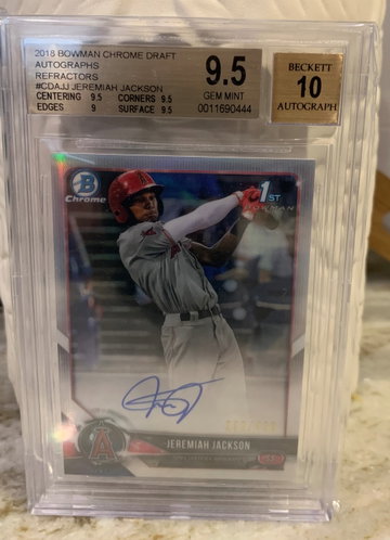 JEREMIAH JACKSON 2018 Bowman Chrome Draft Refractor Auto /499