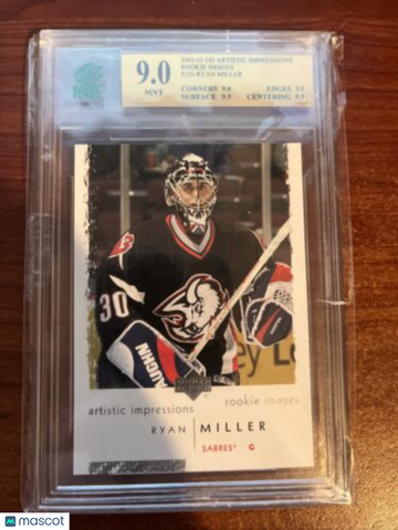 2002-03 Upper Deck Artistic Impressions Ryan Miller Rookie MNT 9