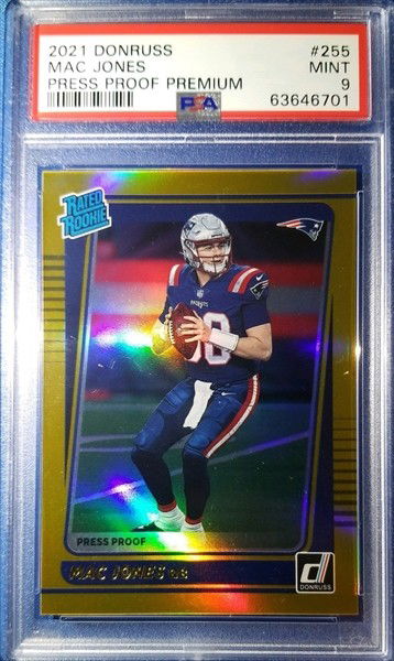 2021 Donruss Press Proof Premium Mac Jones #255 PSA 9