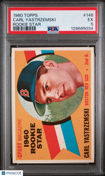 1960 Topps Carl Yastrzemski #148 Rookie Star PSA 5