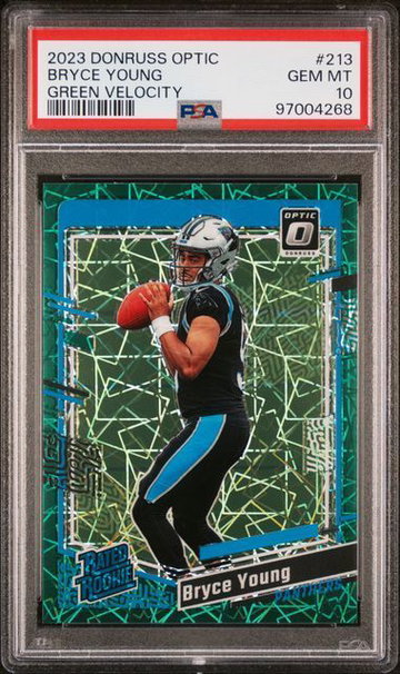 2023 | Donruss Optic | Rookie Bryce Young | Green Velocity | PSA 10 | #213