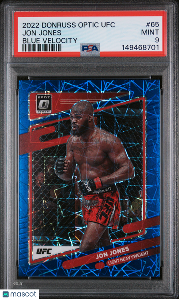 2022 Panini Donruss Optic UFC Jon Jones #65 Blue Velocity PSA 9