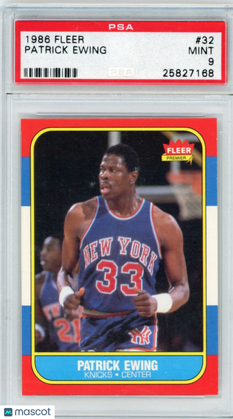 1986 Fleer Patrick Ewing #32 PSA 9