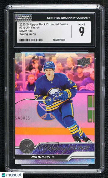 2023-24 Upper Deck Extended Series - [Base] - Silver Foil Jiri Kulich #710 Silver Foil Young Guns Rookie CGC 9
