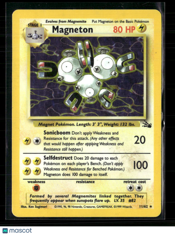 1999 Fossil Magneton Holo Rare #11/62