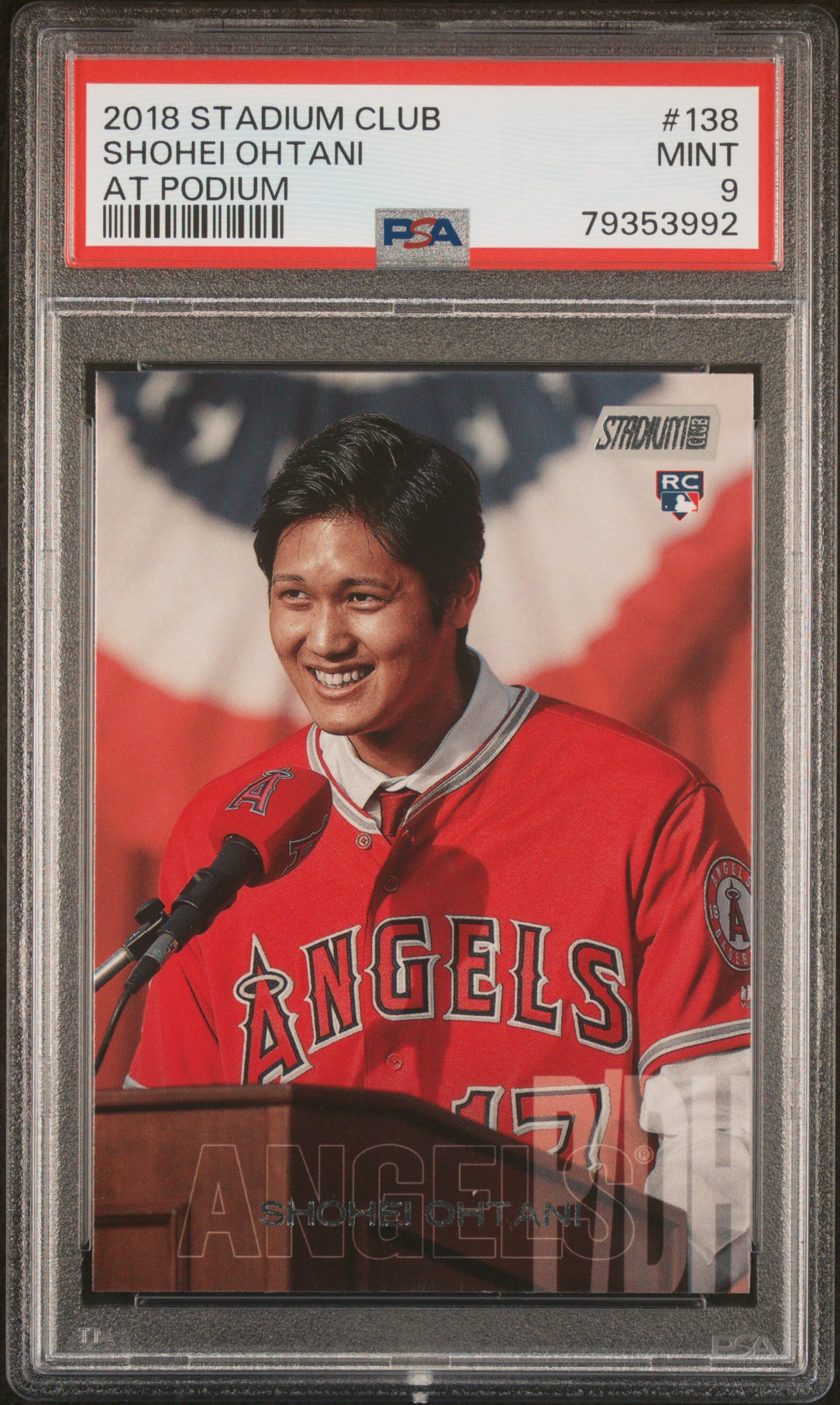 2018 Stadium Club  Shohei Ohtani #138  PSA 9