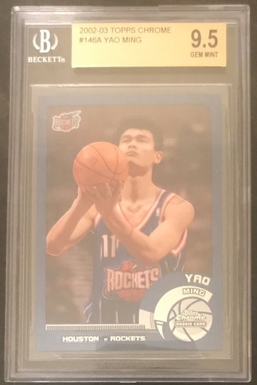 2002-03 Topps Chrome Yao Ming RC BGS 9.5