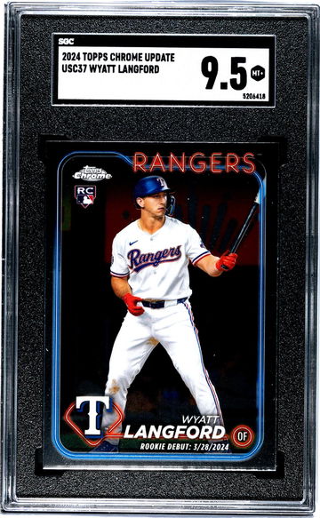 2024 Topps Chrome Update Wyatt Langford #USC37 RC SGC 9.5