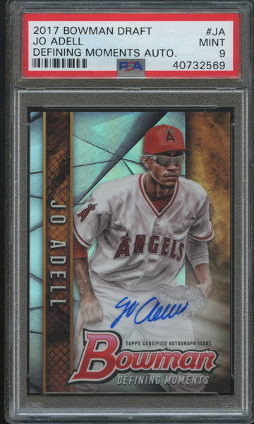 Jo Adell 2017 Bowman Draft Defining Moments Auto /99 PSA 9