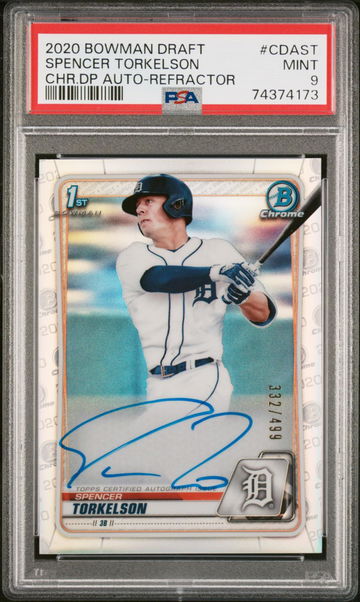 2020 BOWMAN DRAFT AUTO Spencer Torkelson REFRACTOR PSA 9