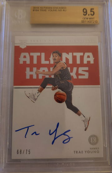 Trae Young 2018-19 Panini Crusade AUTO RC /75 BGS 9.5/10