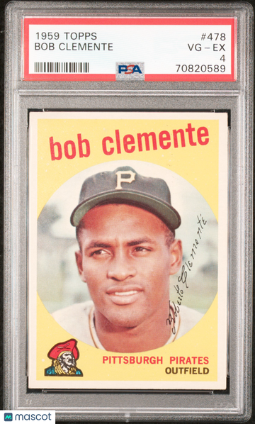 1959 Topps Bob Clemente #478 PSA 4