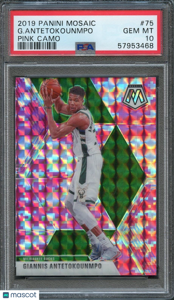 2019 Panini Mosaic G. Antetokounmpo #75 Pink Camo PSA 10