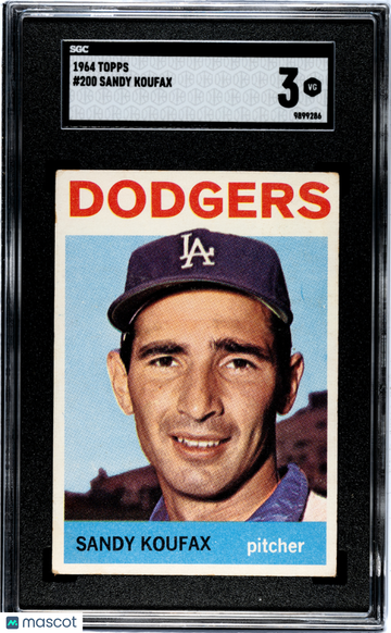 1964 Topps Sandy Koufax #200 SGC 3