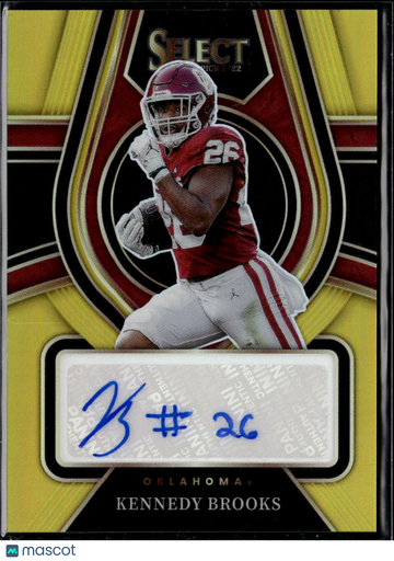 2022 Panini Select Draft Picks Prizm Kennedy Brooks #RS-KBR Gold /10