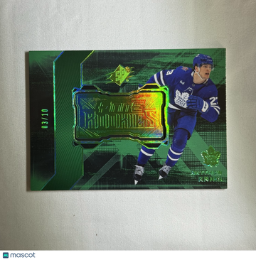 2023-24 Upper Deck SPx Finite Rookies Matthew Knies #F-3 Green /10 Short Print